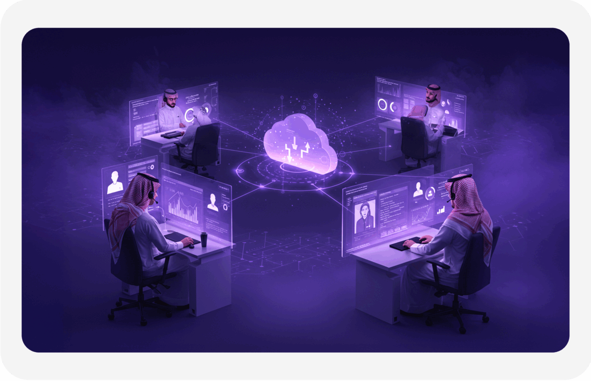كلاود كول سنتر - نظام كول سنتر - Cloud call center